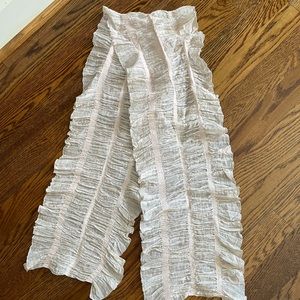 Light pink cotton and silk blend scarf